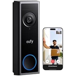 eufy C31 2K Smart Video Doorbell with MicroSD Card, Black