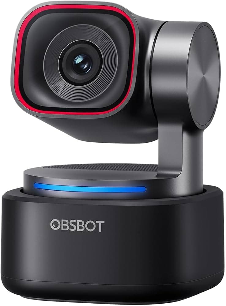 OBSBOT Tiny 3 AI 4K PTZ Auto-Tracking Webcam with Remote Control