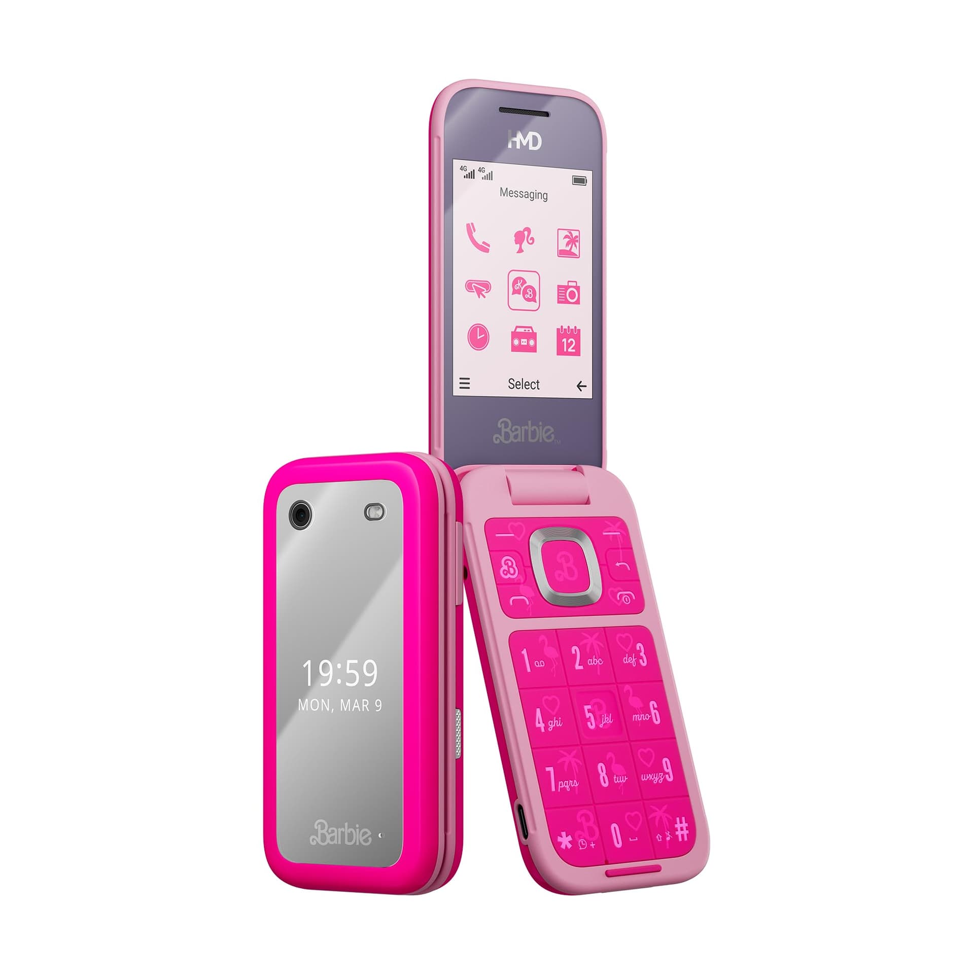 HMD Barbie Flip Phone