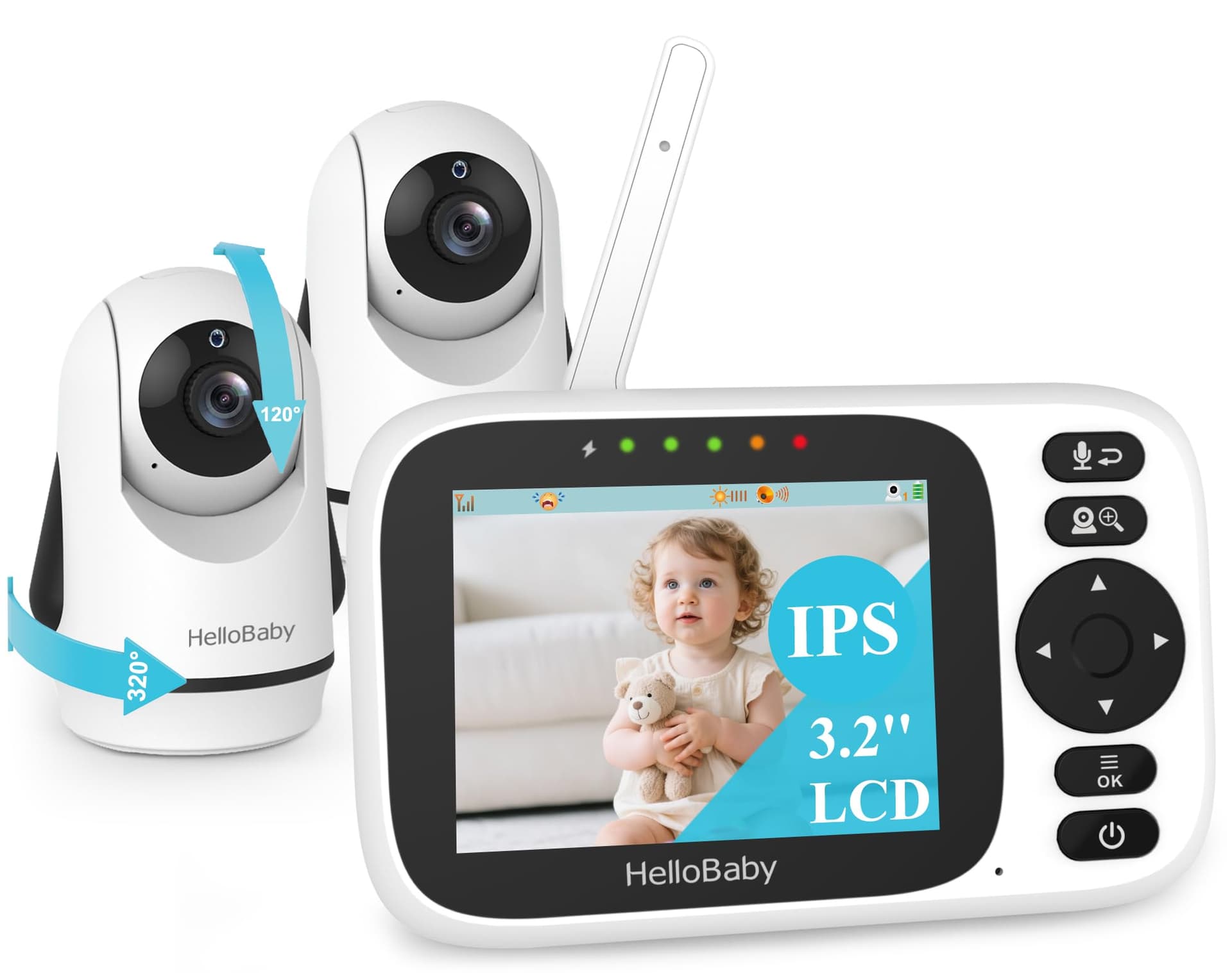 HelloBaby 3.2" Video Baby Monitor