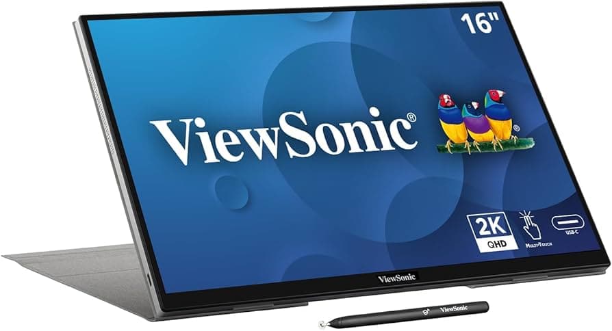 ViewSonic TD1656-2K 16 Inch WQXGA 1600p IPS Touchscreen Portable Monitor