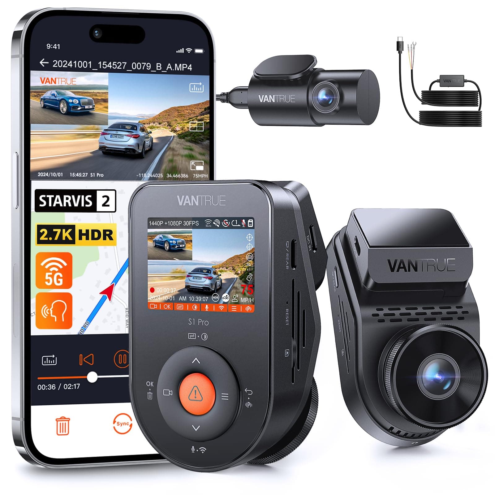 Vantrue Element 1 Pro 4K Dash Cam