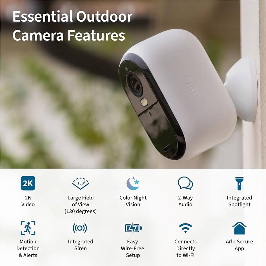 Arlo Wi-Fi 4-in-1 Smart Video Doorbell and 2K Outdoor Camera Set
