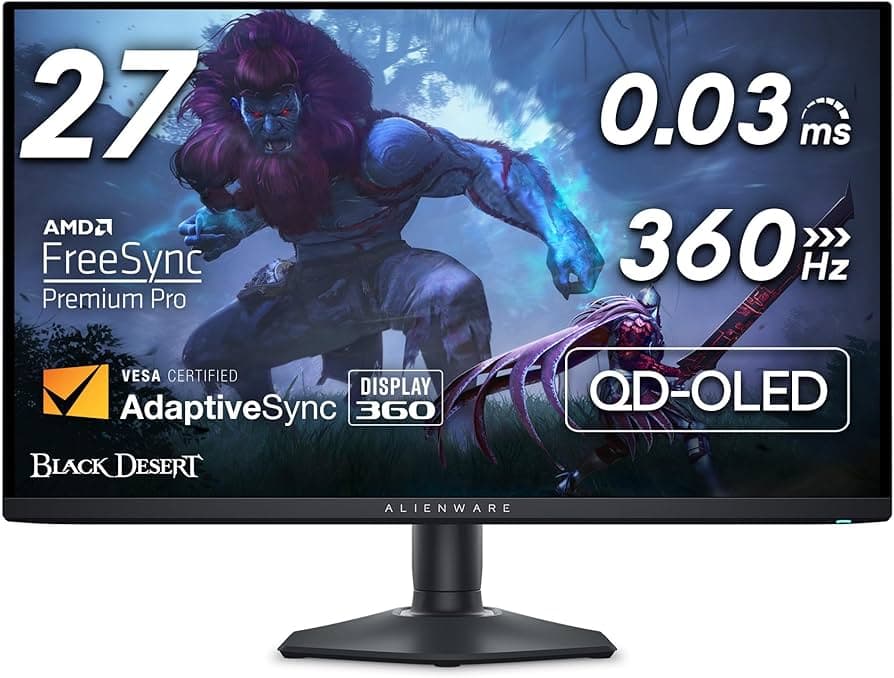 Dell Alienware AW2725DF 27 Qhd Oled 360Hz Gaming Monitor