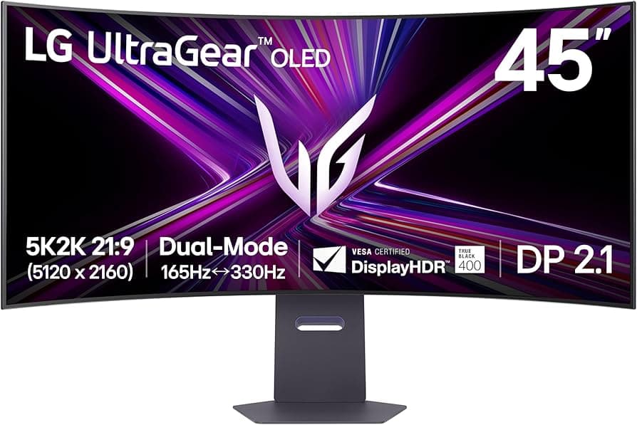 LG 45" Curved UltraGear OLED 5K2K 330Hz Gaming Monitor