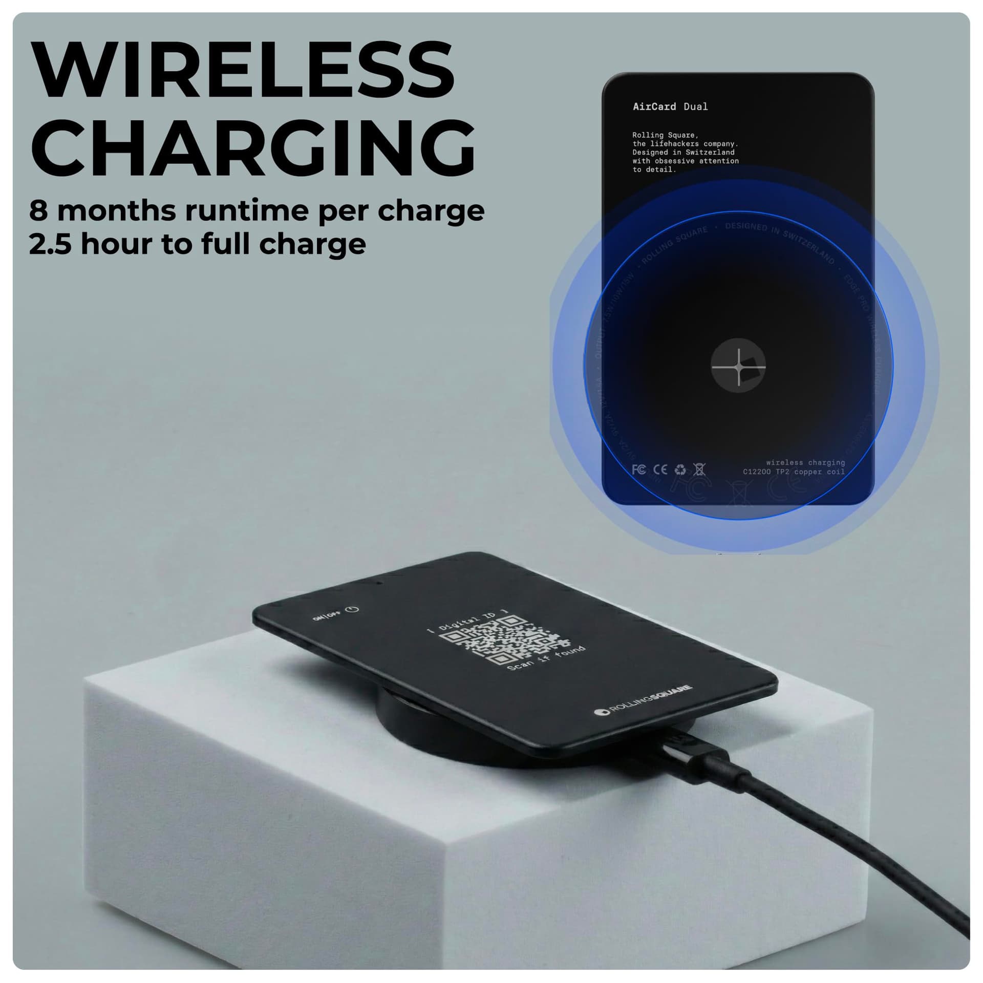Rolling Square AirCard Dual Bluetooth Wallet Tracker