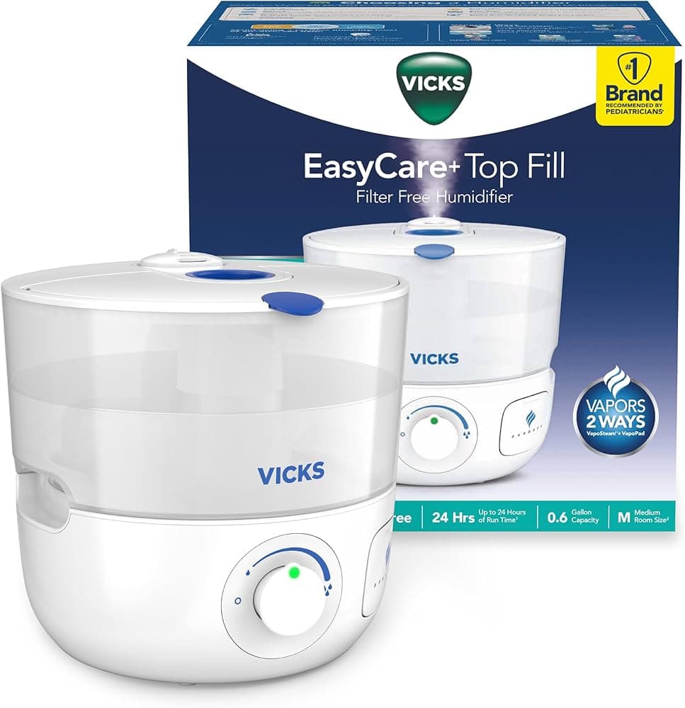 Vicks EasyCare+ Top Fill Filter-Free Cool Mist Humidifier