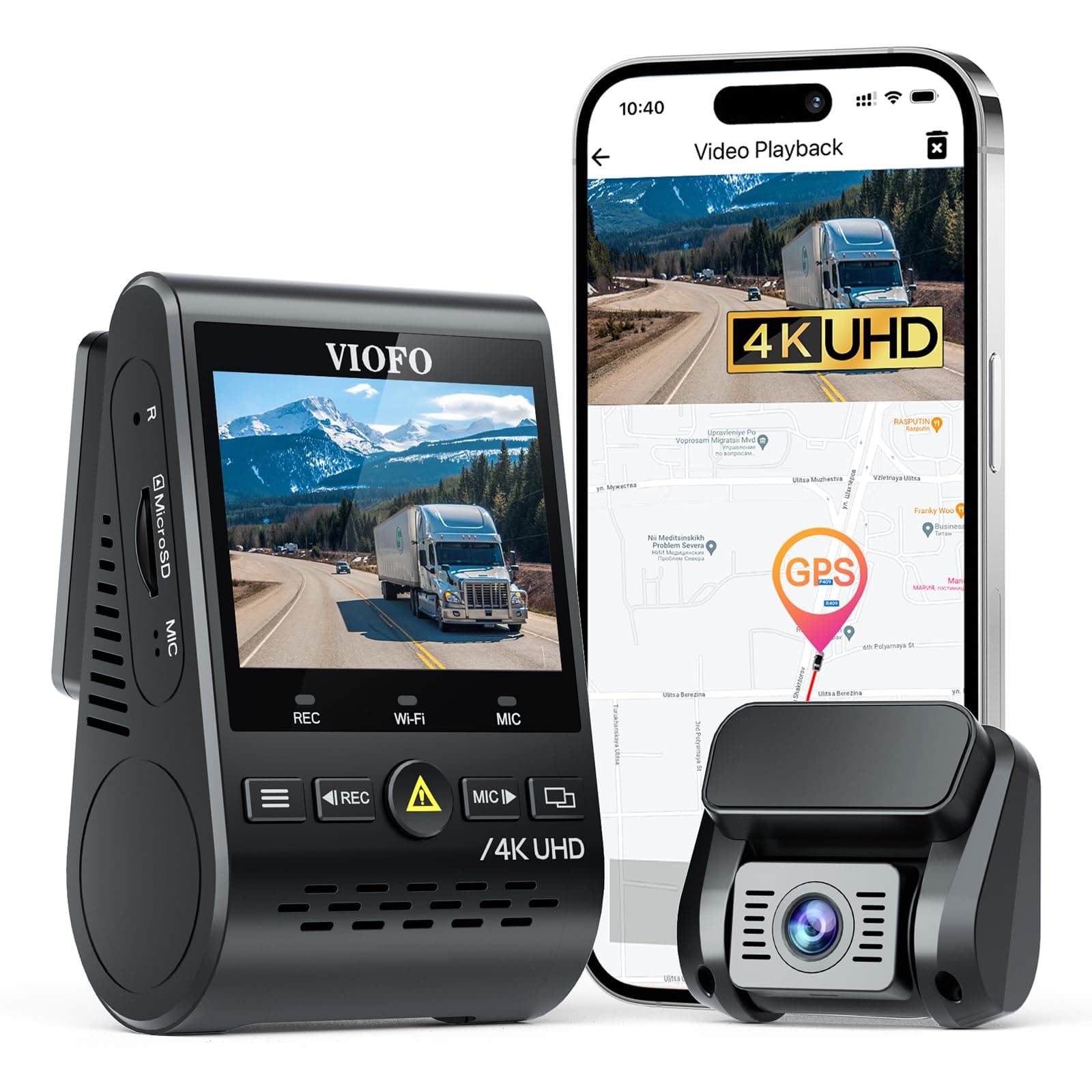 VIOFO A129 Pro 4K UHD 2160p Dual Band Wi-Fi Front Dash Camera