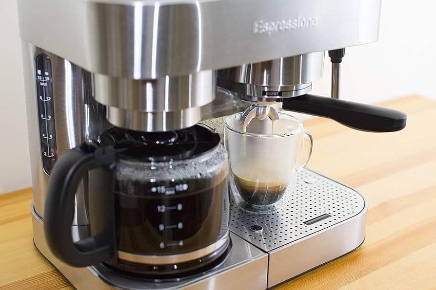 Espressione Stainless Steel Combination Espresso Machine & 10 Cup Drip Coffee Maker