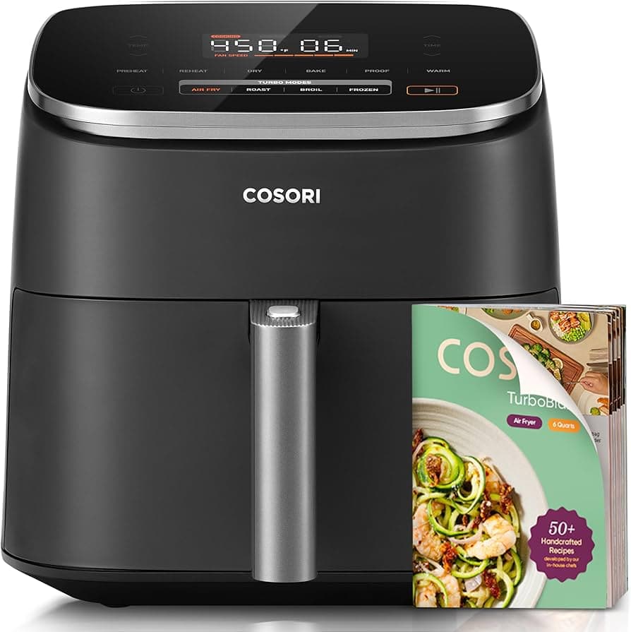 COSORI Air Fryer TurboBlaze 6L Compact Design 9 Functions 5 Auto Fan Speeds