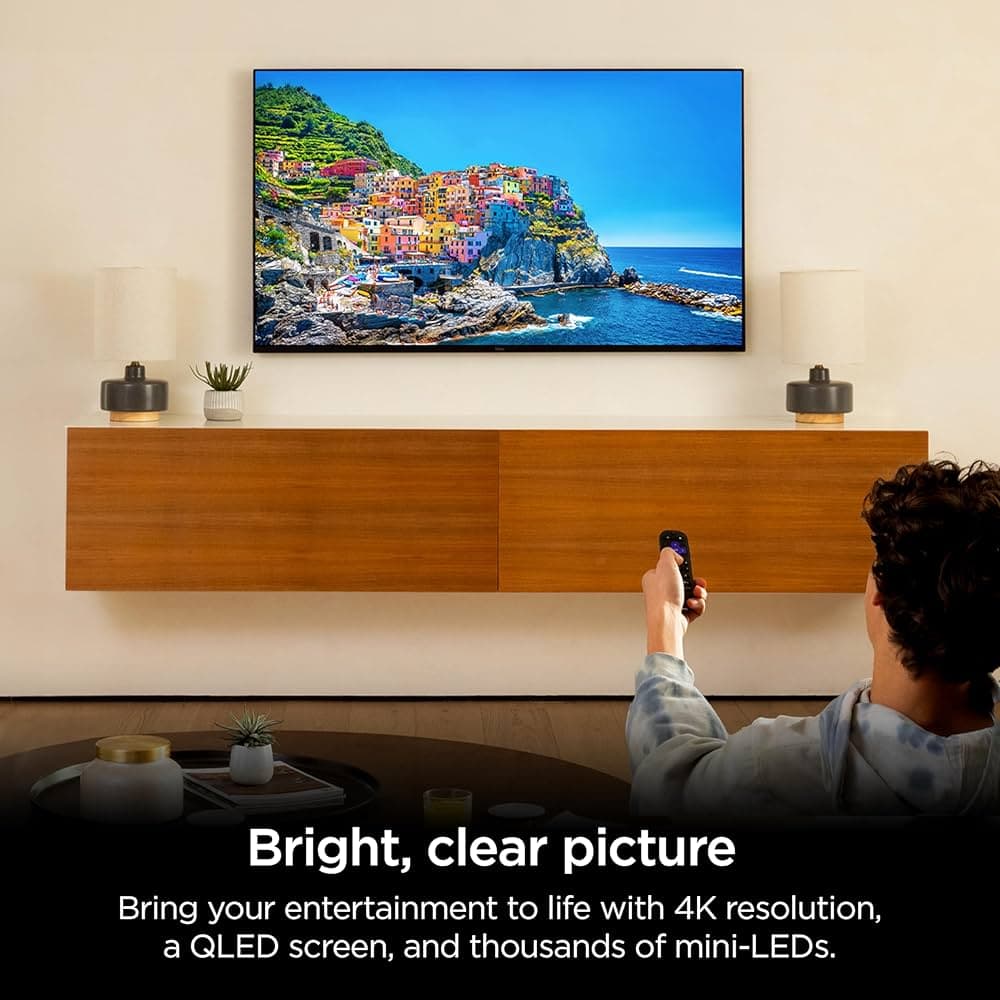 Roku QLED 4K Smart TV with 4-Year Coverage