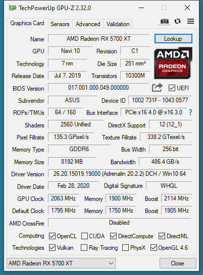 AMD RX 5700 XT