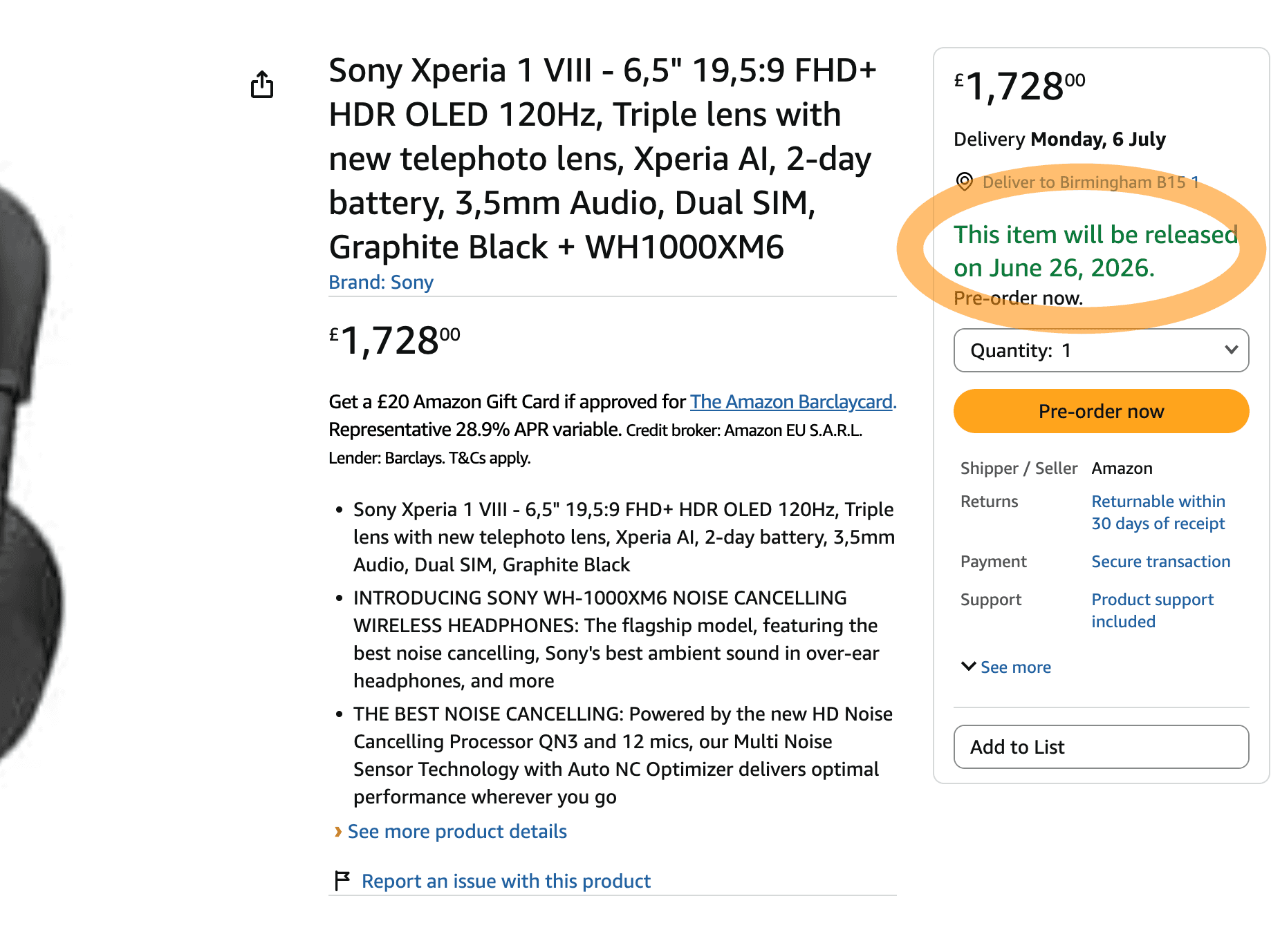 Sony Xperia 1 VIII